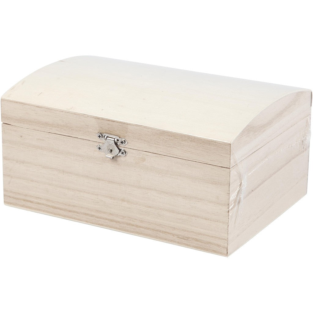 Creativ Company Truhe – Holz – Braun – 215 × 106 × 158 mm – Verriegelbar