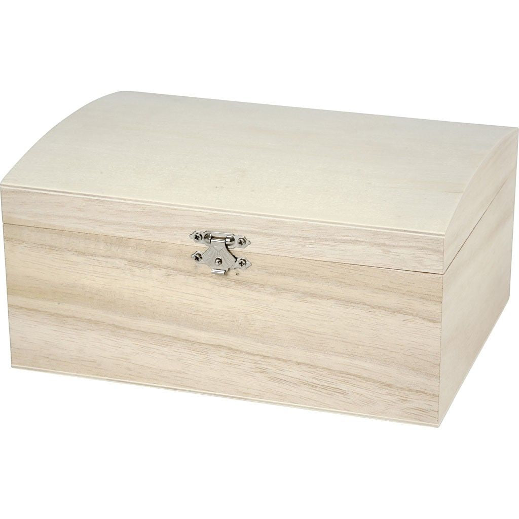 Creativ Company Truhe – Holz – Braun – 215 × 106 × 158 mm – Verriegelbar
