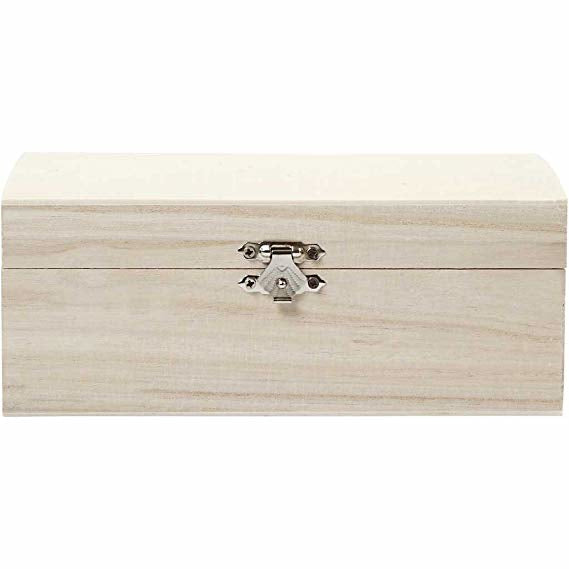 Creativ Company Truhe – Holz – Braun – 215 × 106 × 158 mm – Verriegelbar