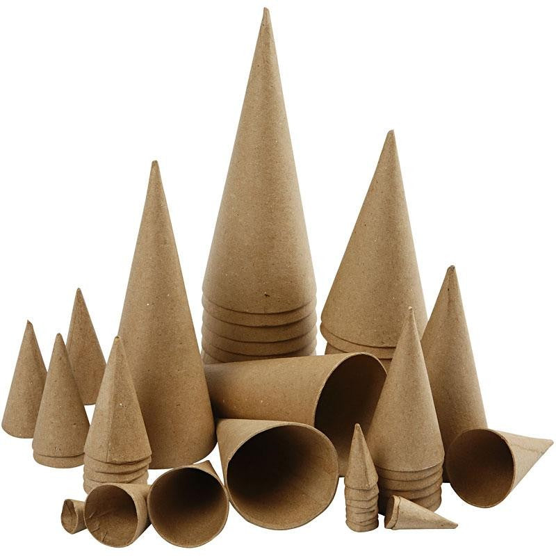 Creativ Company Pappmaché-Rohling, Papier, Verschiedene Formen, 4–20 cm, 50 Stk.