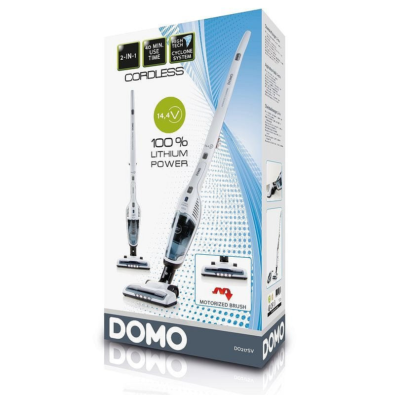 Domo Stielstaubsauger DO217SV – 90 W, 0,5 l, Akkubetrieb, 14,4 V
