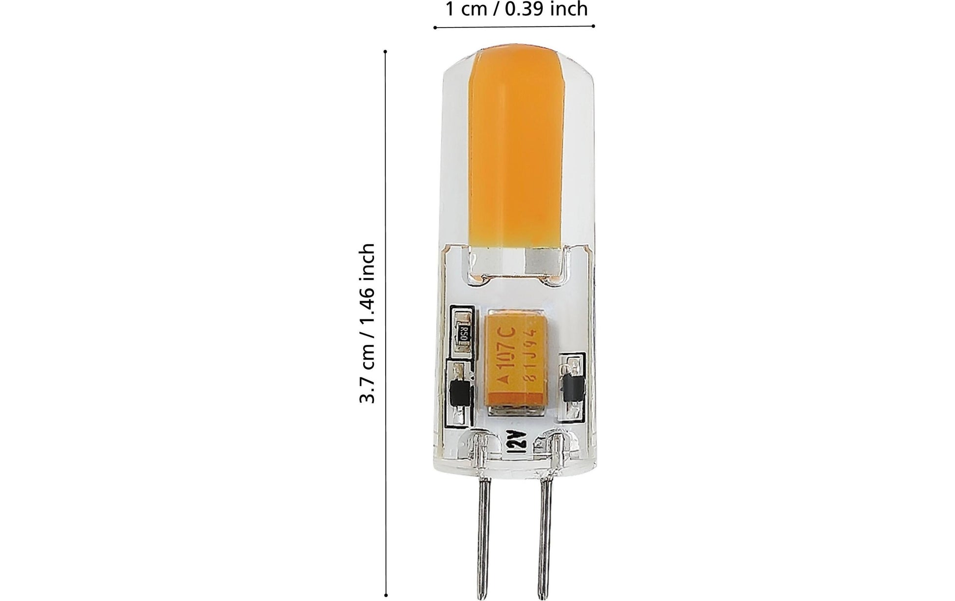 EGLO LED-Leuchtmittel G4 – Warmweiss 2700 K, 200 lm, 1,8 W – IP20 – 1 Stk. – Transparent – LM-G4-LED