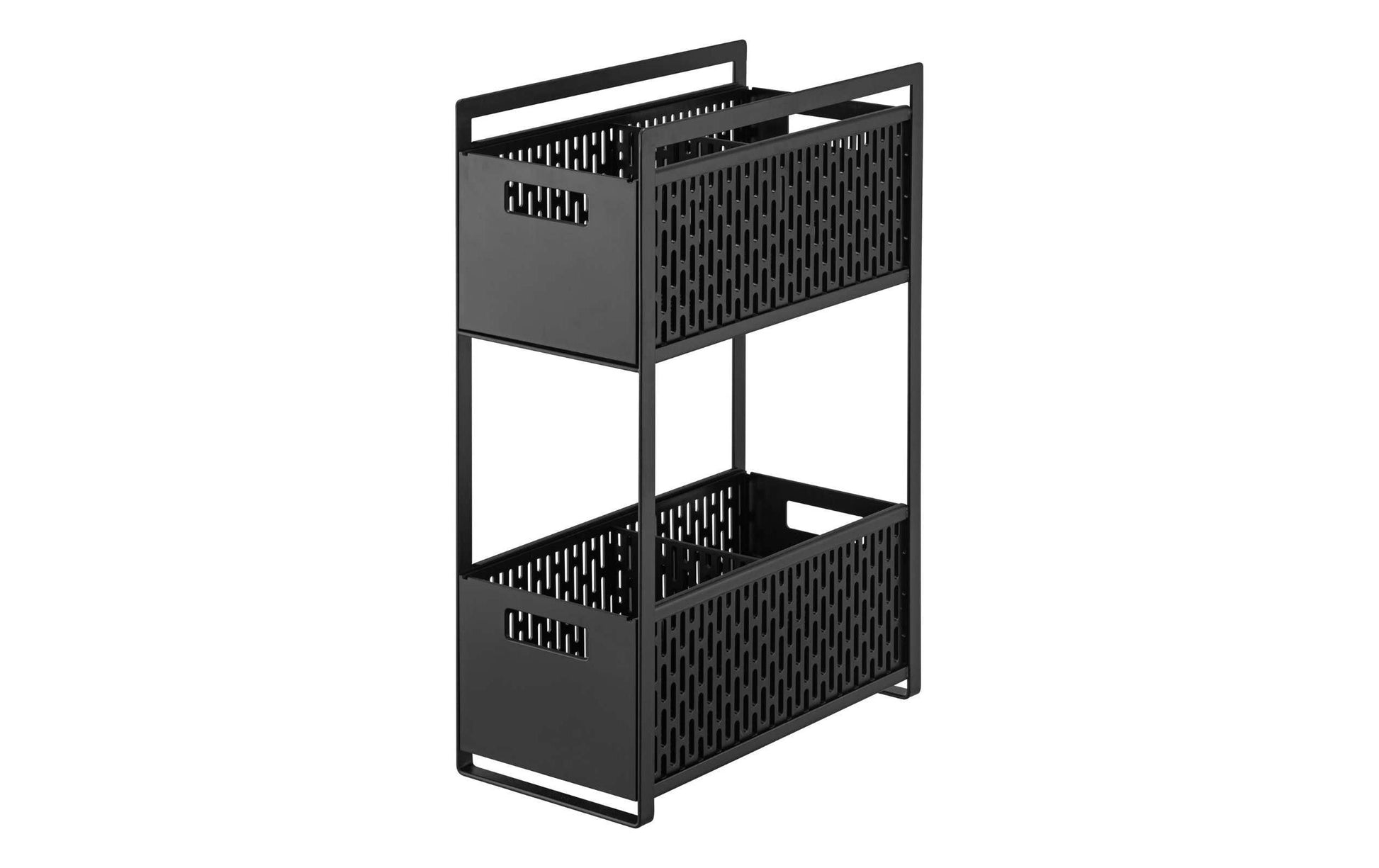 Yamazaki Aufbewahrungskorb TOWER – Stahl/ABS-Kunststoff, Schwarz, 16 × 46 × 32,5 cm
