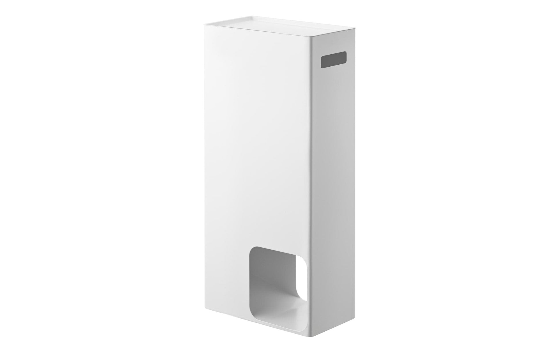 Yamazaki Tower – Toilettenpapierständer – Stahl, Weiss, für 8 Rollen, 23 × 12,5 × 48 cm