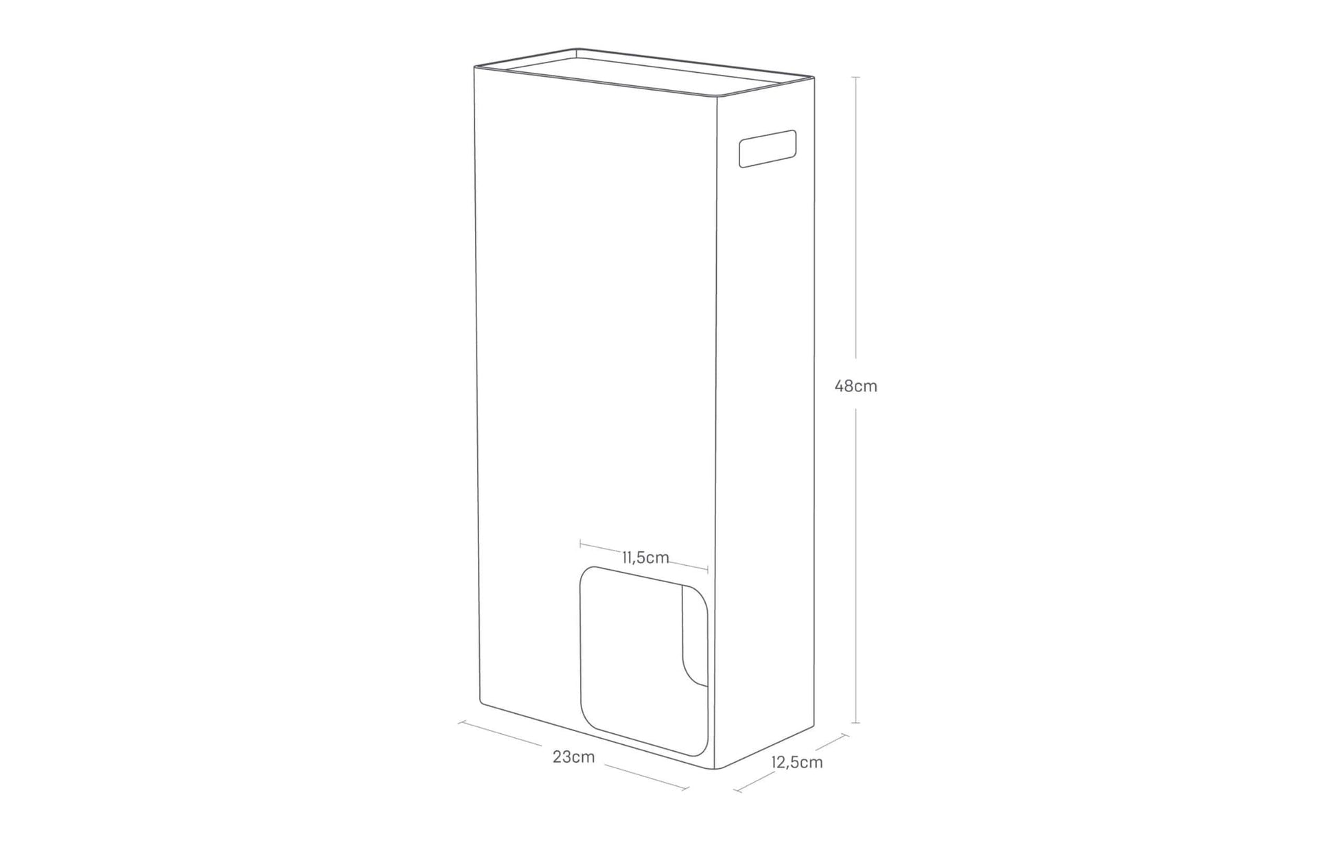 Yamazaki Tower – Toilettenpapierständer – Stahl, Weiss, für 8 Rollen, 23 × 12,5 × 48 cm