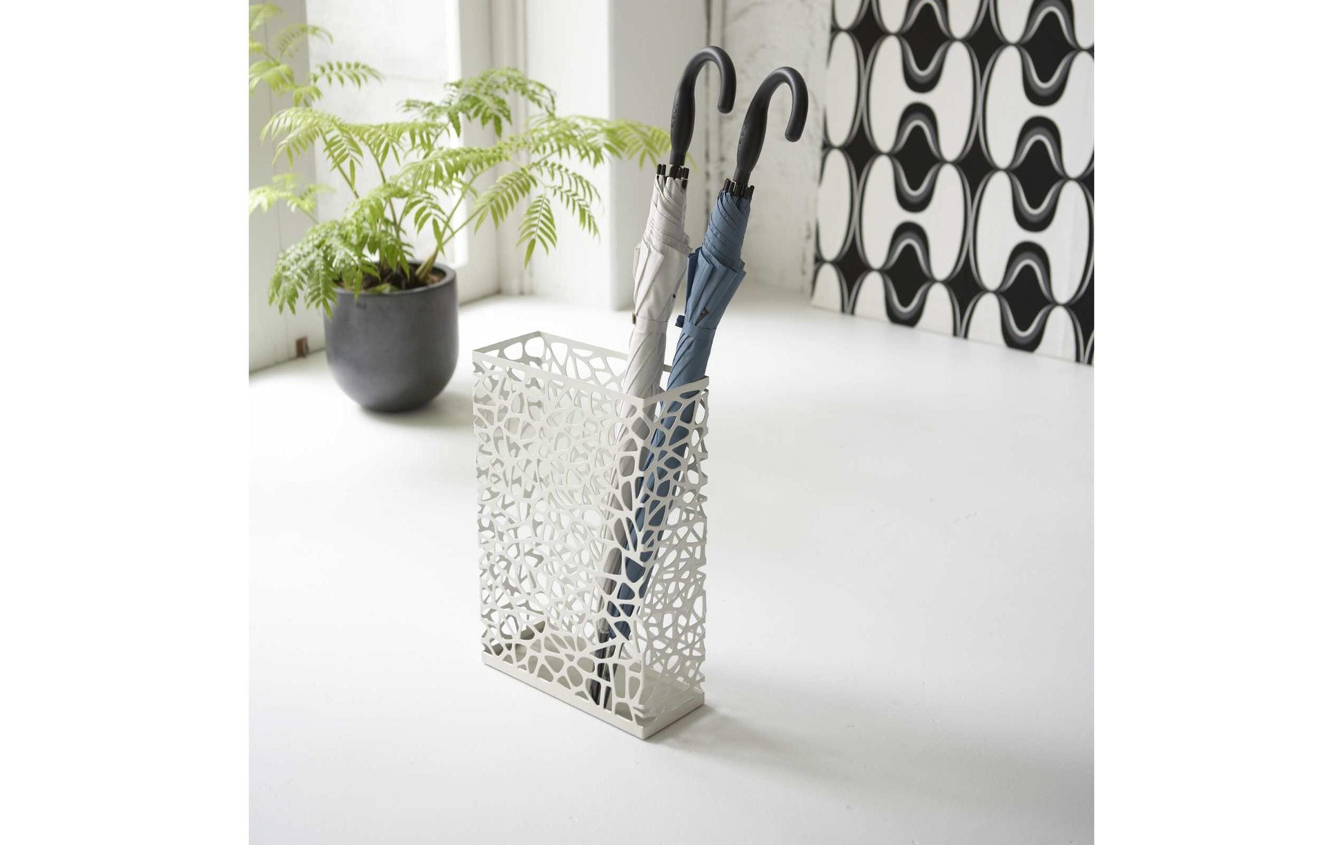 Yamazaki Schirmständer – Stahl, Weiss, Ø 12 × 45 cm