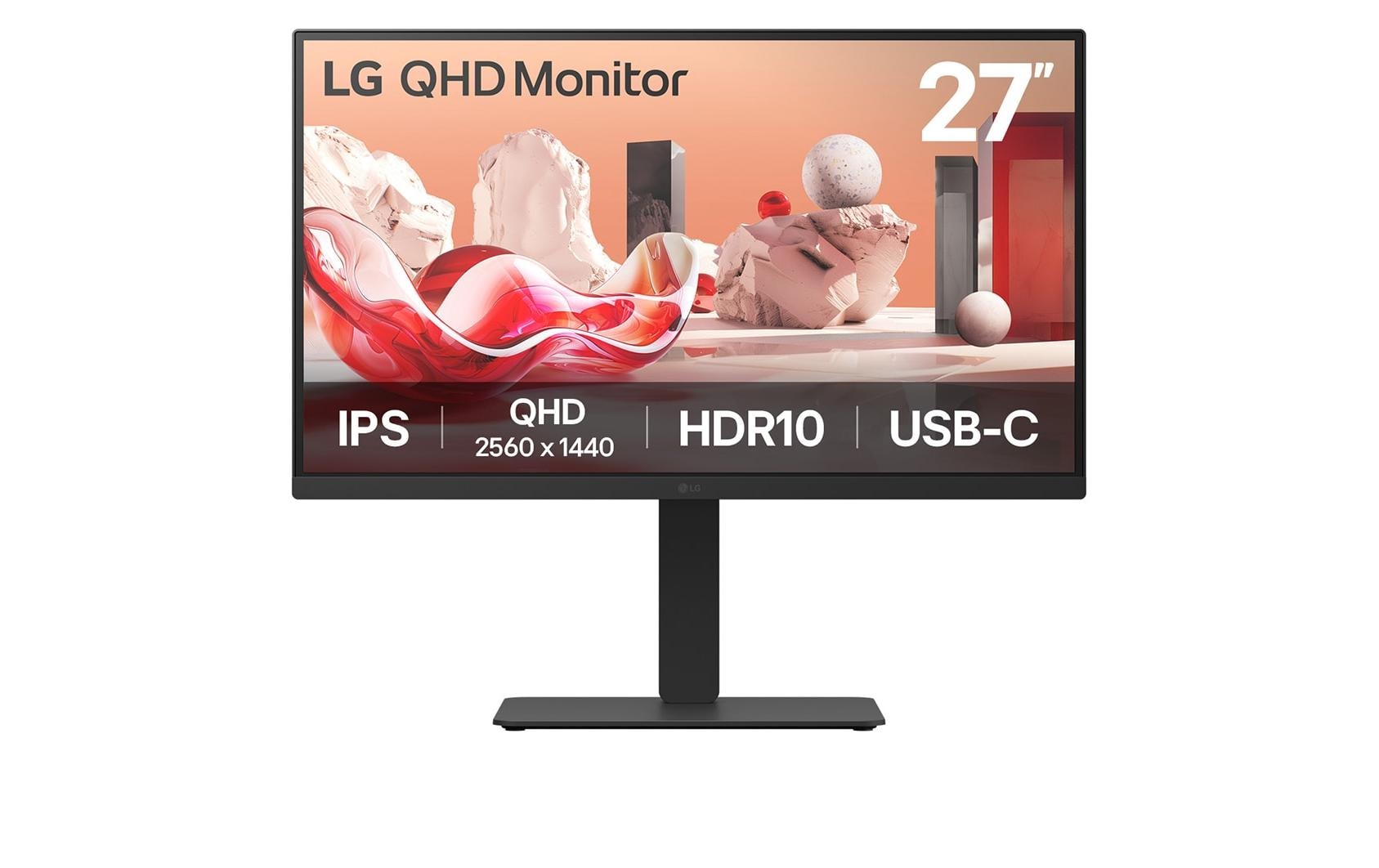 LG 27BA75QB-B – Monitor, 27", USB-C, KVM, Daisy Chain, RJ45