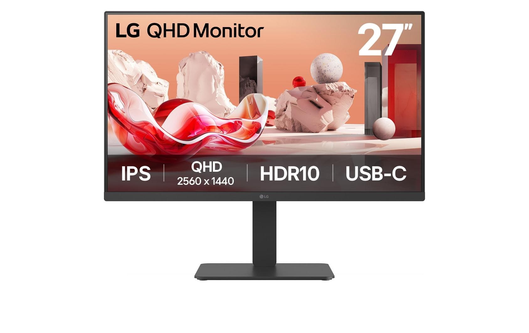 LG 27BA65QB-B – Monitor, 27", LCD, USB-C, KVM, Daisy Chain, Schwarz
