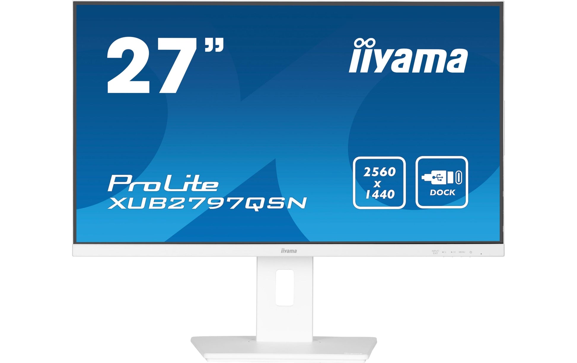 iiyama Monitor, 27" WQHD (2560 × 1440), IPS, USB-C Dock (65W PD, LAN, DP-Out, USB 3.2), 300 cd/m²