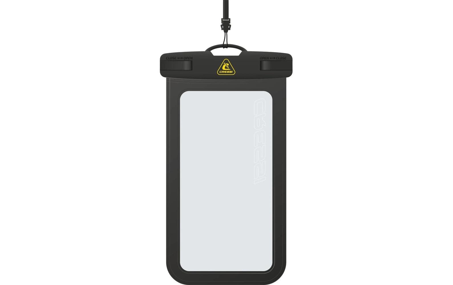 Cressi Johnny Pouch / Umhängetasche – für Smartphones bis 7", Schwarz / Transparent, Wasserdicht