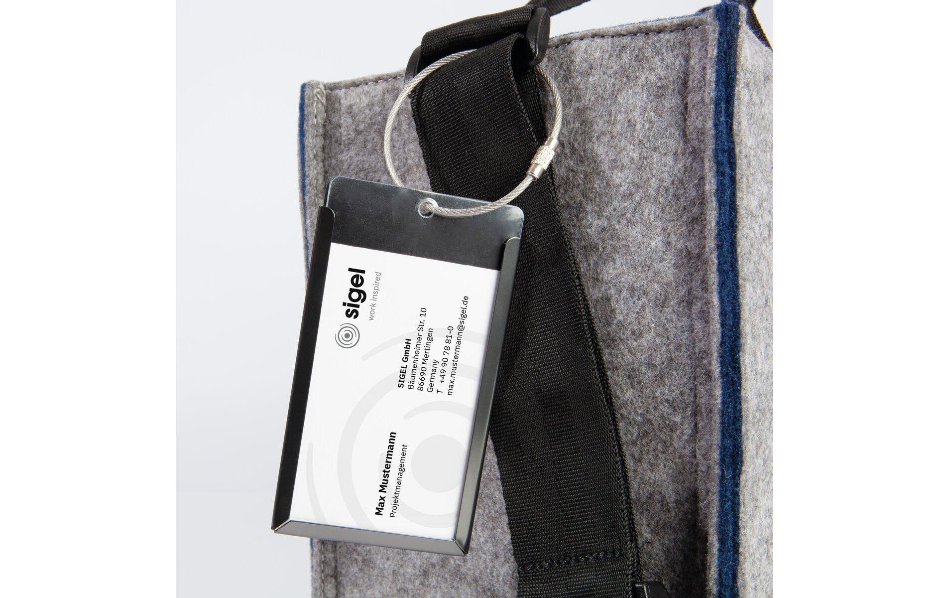 Sigel Tragetasche – 15 l, für Notebooks bis 15,4", rPET-Filz, Grau/Blau, 36 × 28 × 15 cm