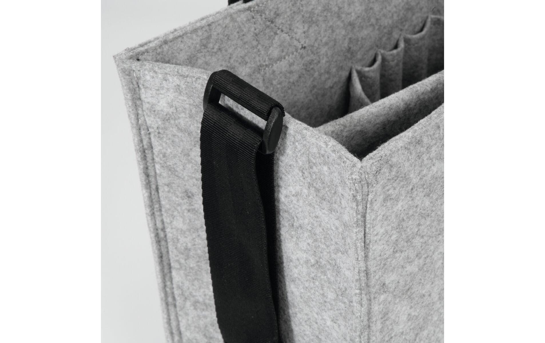 Sigel Tragetasche Desk Sharing Bag Classic M – 15 l, rPET, hellgrau, 36 × 28 × 15 cm