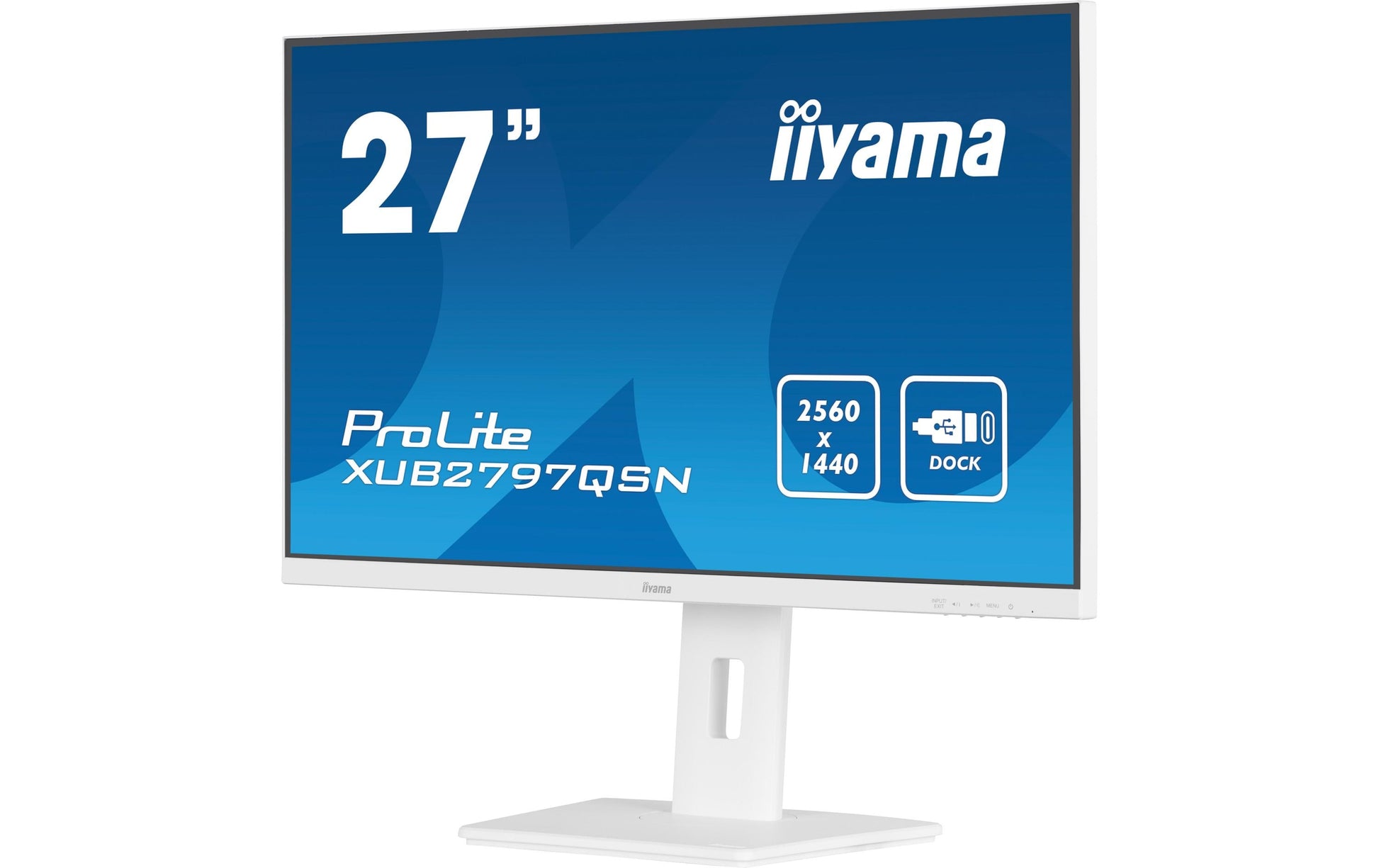 iiyama Monitor, 27" WQHD (2560 × 1440), IPS, USB-C Dock (65W PD, LAN, DP-Out, USB 3.2), 300 cd/m²
