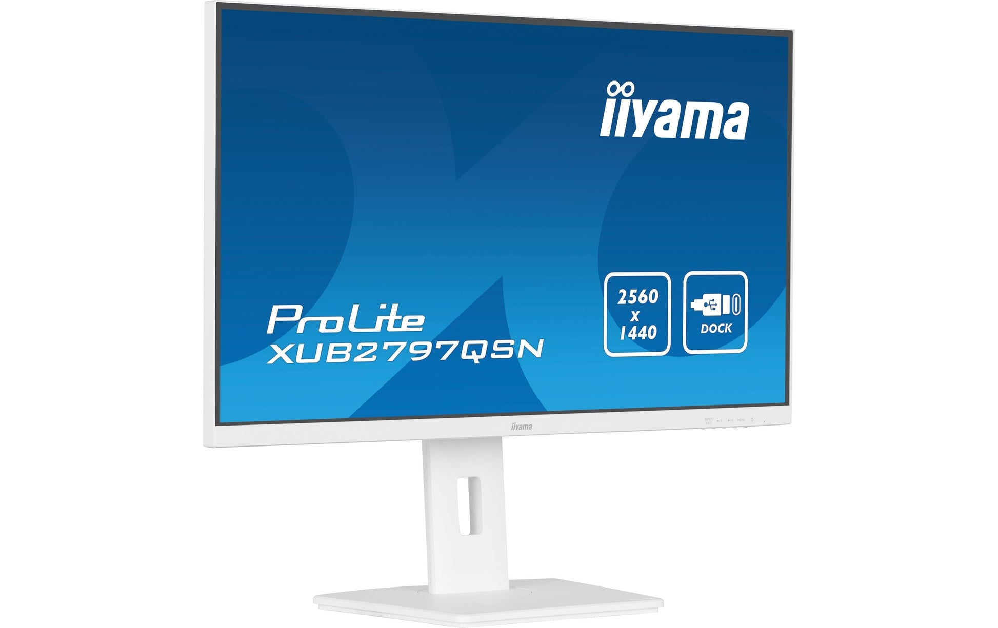 iiyama Monitor, 27" WQHD (2560 × 1440), IPS, USB-C Dock (65W PD, LAN, DP-Out, USB 3.2), 300 cd/m²