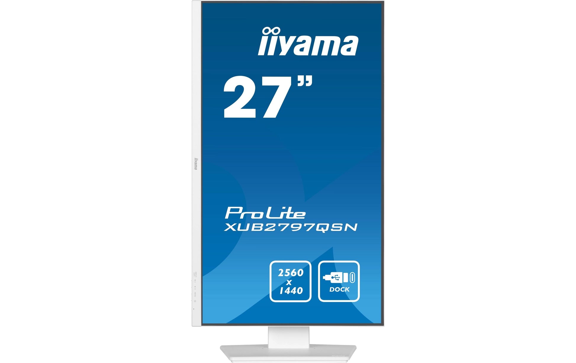 iiyama Monitor, 27" WQHD (2560 × 1440), IPS, USB-C Dock (65W PD, LAN, DP-Out, USB 3.2), 300 cd/m²
