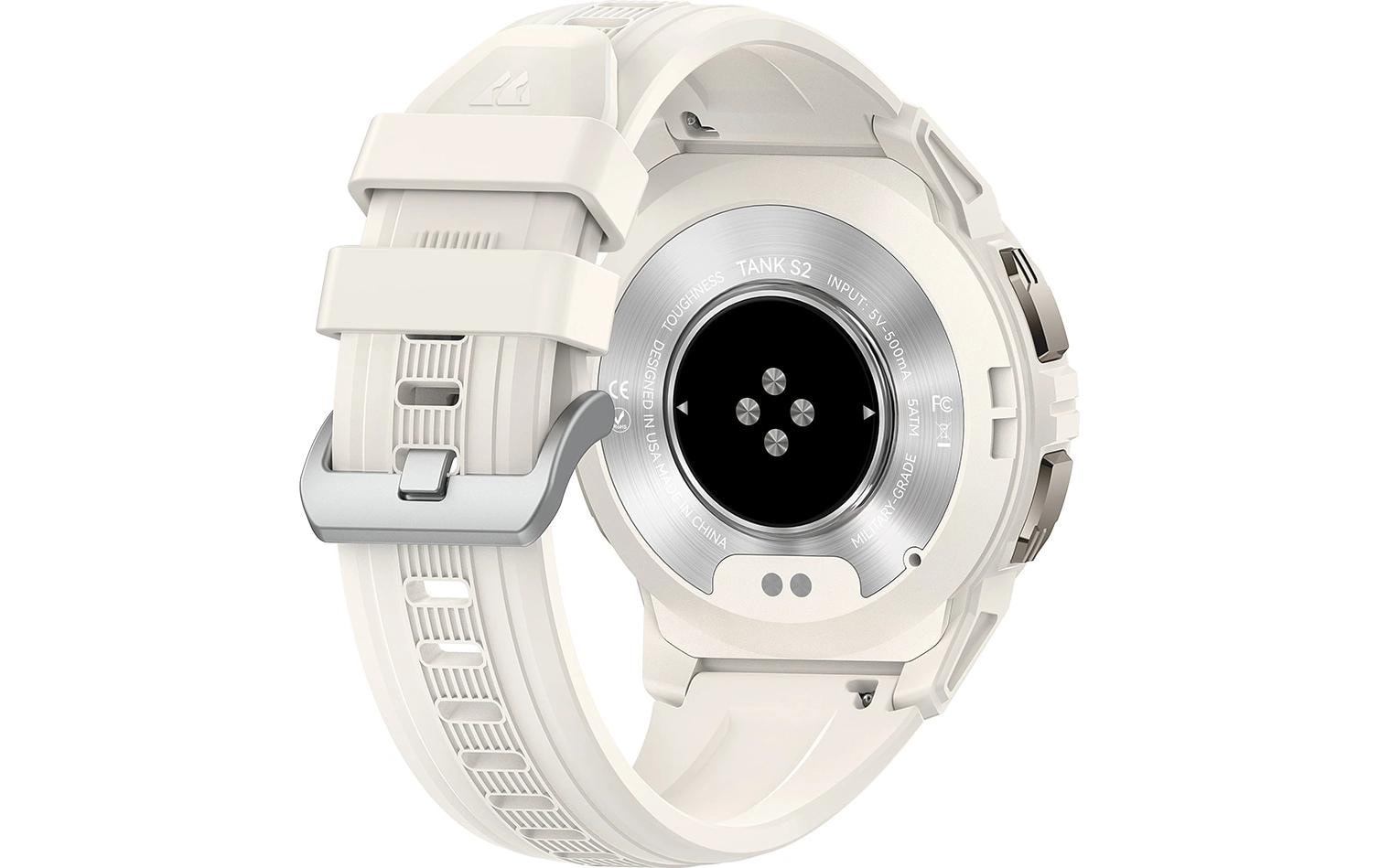 Kospet Tank S2 – Smartwatch – 48 mm, Bluetooth, AMOLED, IP69K, 5 ATM, Weiss, Silikon