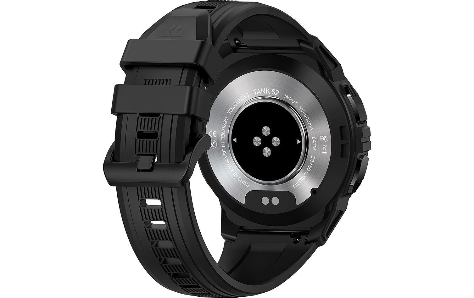 KOSPET Tank S2 – Smartwatch – 48 mm, Bluetooth, AMOLED, IP69K, Schwarz