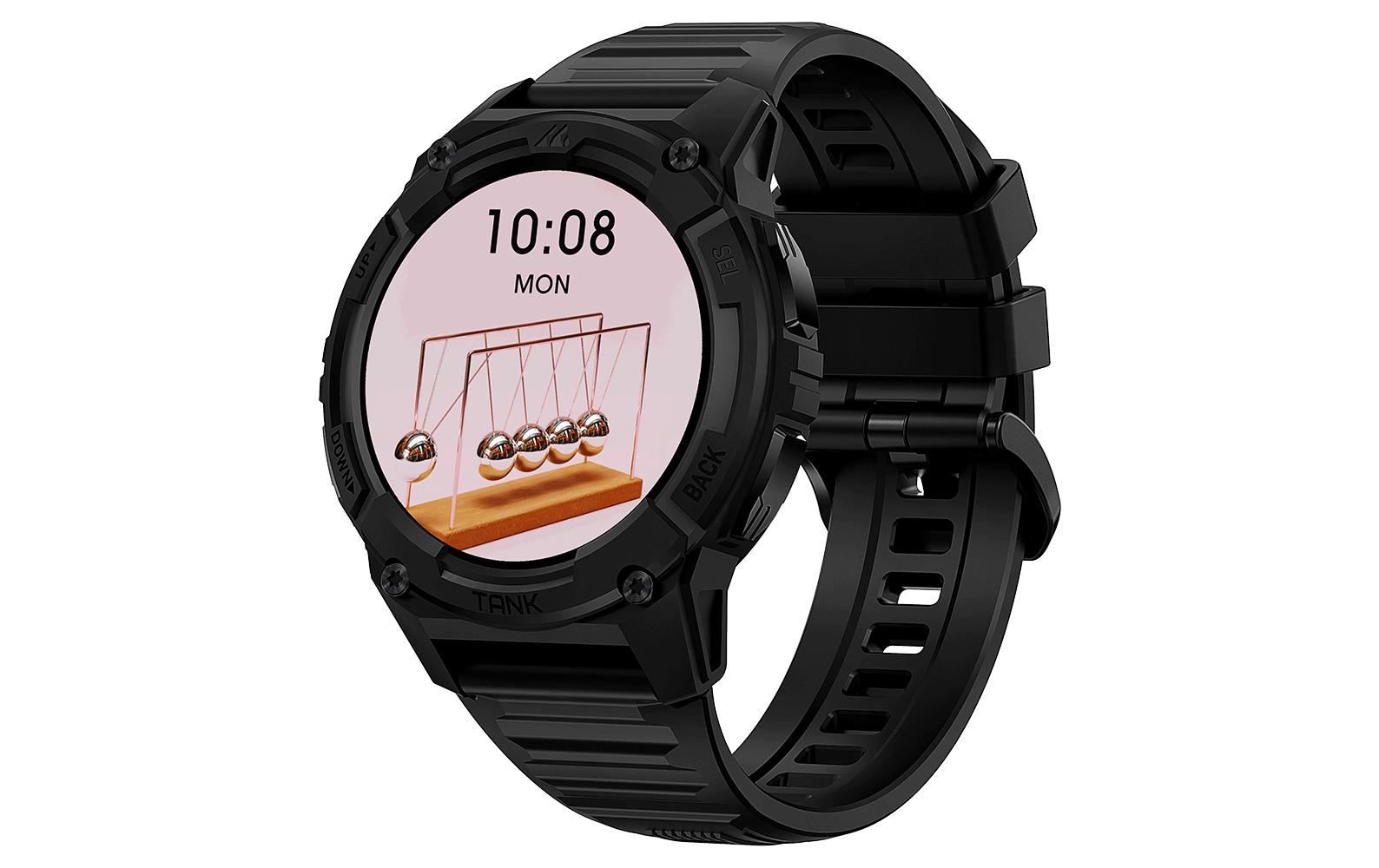 KOSPET Tank S2 – Smartwatch – 48 mm, Bluetooth, AMOLED, IP69K, Schwarz