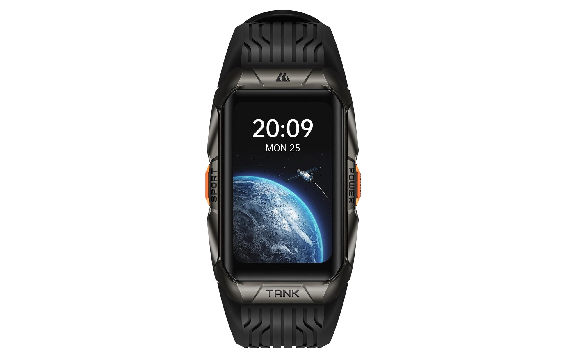 Kospet Tank X2 Ultra 34 mm GPS – Edelstahl Schwarz, Sportarmband, 50 m, für Android, iOS