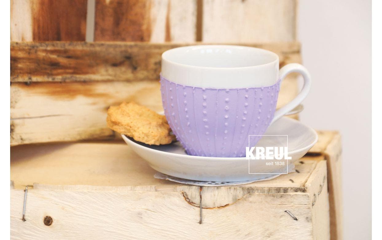 KREUL Glass & Porcelain Porzellanfarbe – 6 Farben, matt, Kreide-Optik – für Glas, Porzellan, Keramik