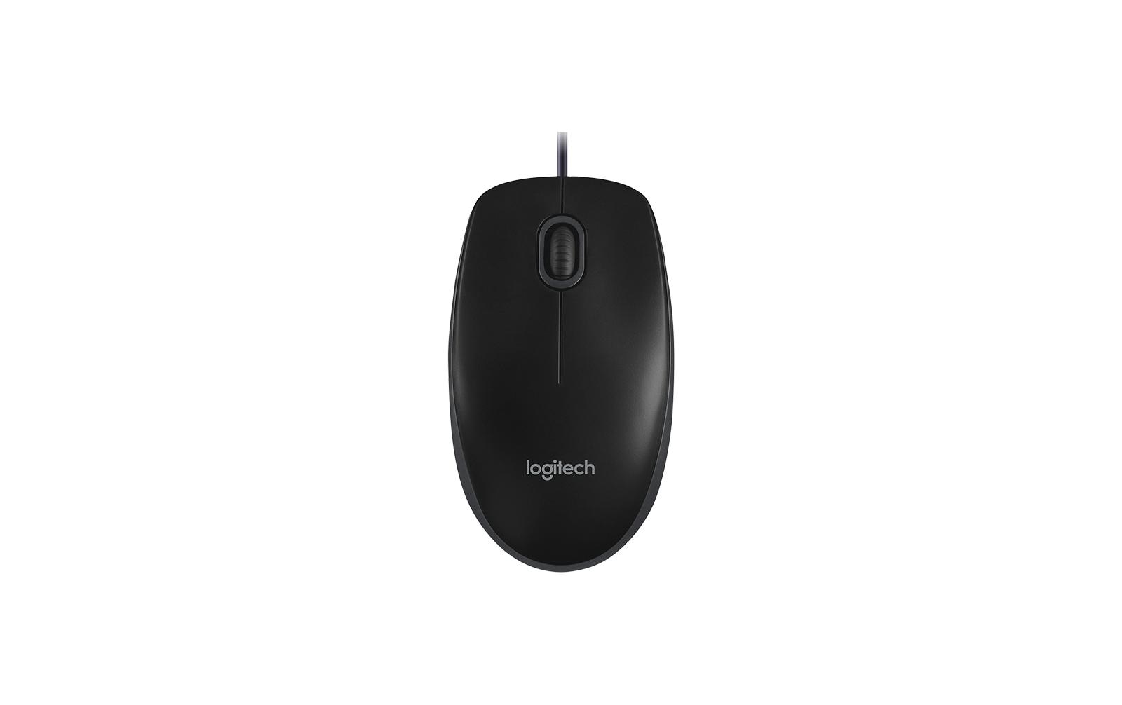 Logitech MK120 – Tastatur, kabelgebunden (USB-A), FR-Layout (FR), Fullsize (mit Ziffernblock), Schwarz