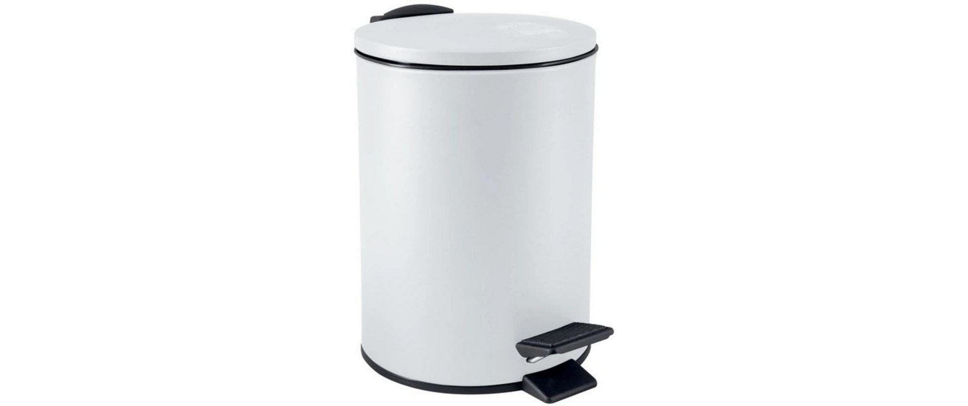 Spirella Treteimer Adelar – 3 l – Stahl, rund – weiss matt