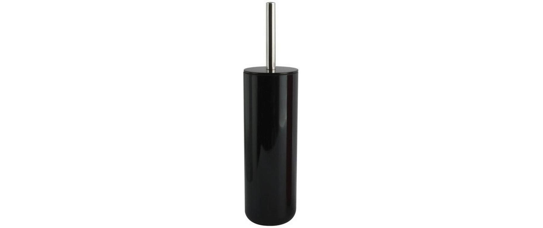 MSV WC-Bürstenset – Kunststoff (Polystyrol), Schwarz, einfach zu säubern, H 37,2 cm, Ø 9,1 cm