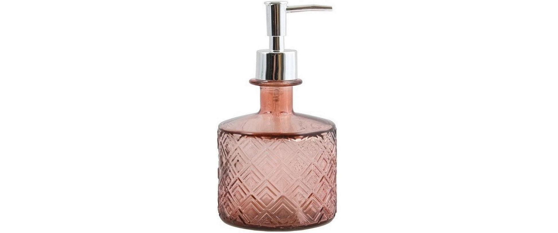 Spirella Carmina – Manueller Seifenspender, 430 ml, zum Aufstellen, Glas, Terrakotta