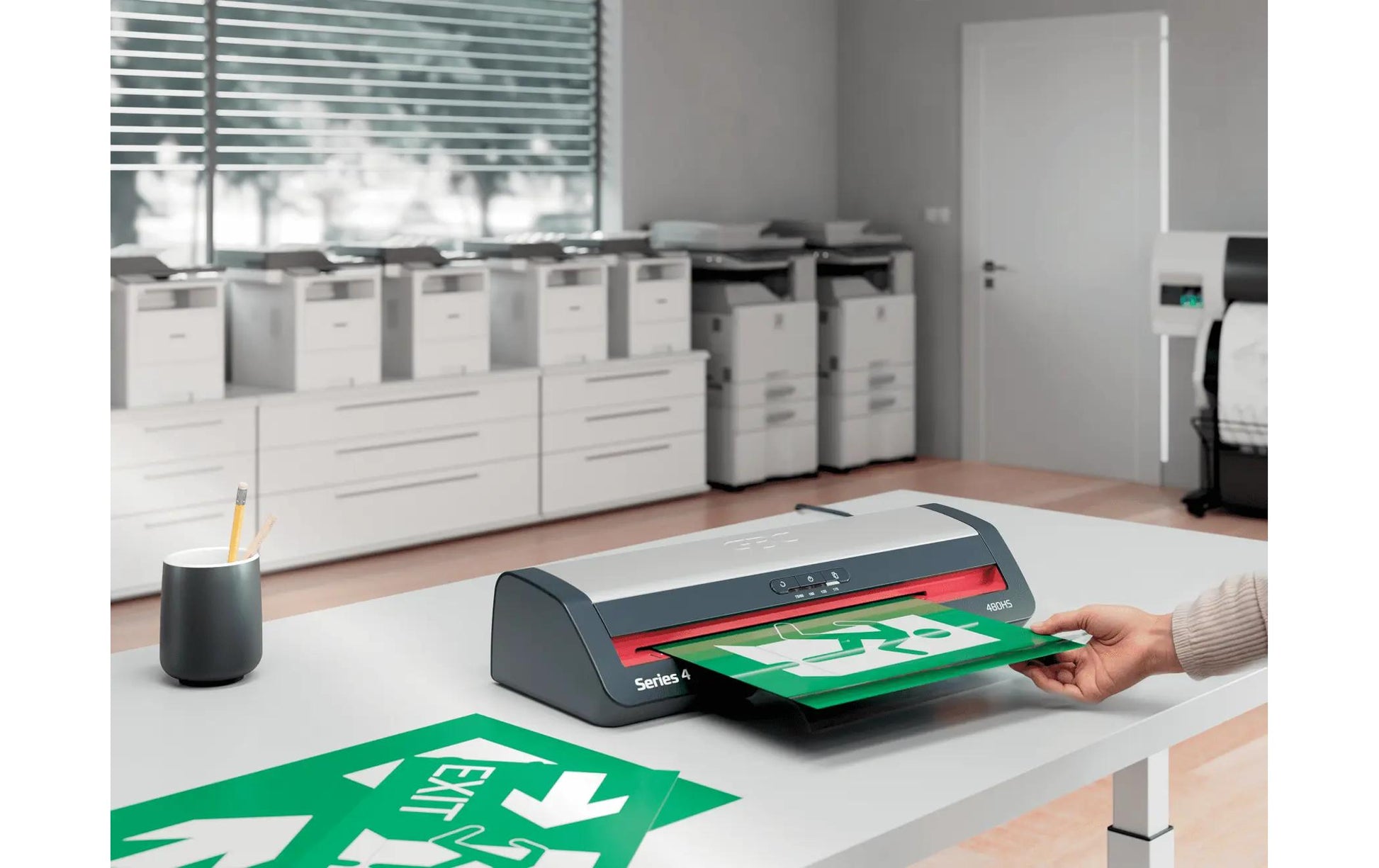 GBC 480HS Laminiergerät A3 – 2-Rollen, 175 µm, Kaltlamination, Aufheizzeit 1 Min., Silber