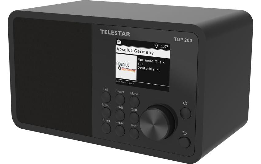 Telestar TOP 200 – DAB-/Internetradio – Tischradio – DAB+, UKW, USB, Bluetooth – Schwarz