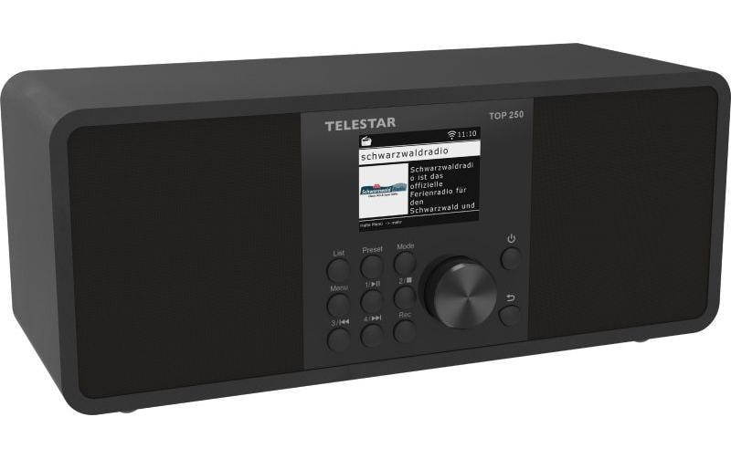 Telestar TOP 250 – DAB-/Internetradio – Tischradio – DAB+, UKW, Internetradio, USB, Bluetooth, WLAN – Schwarz
