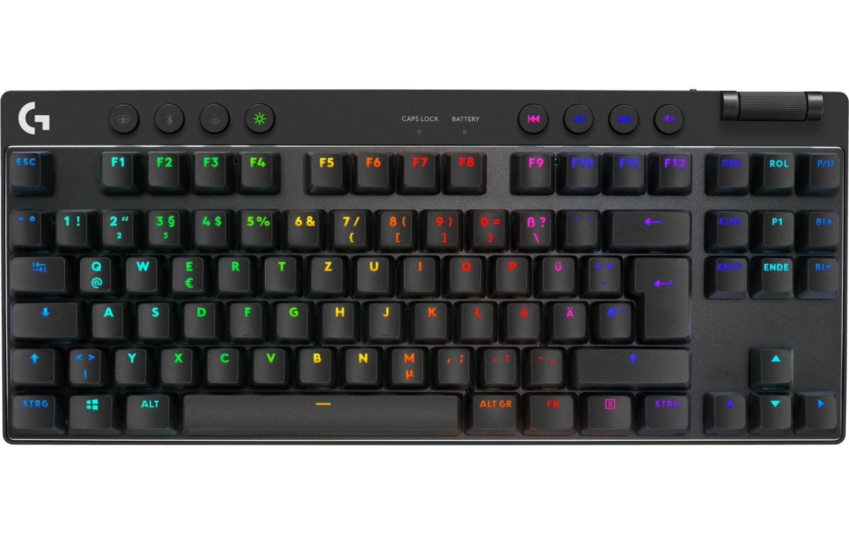 Logitech G PRO X TKL – Tastatur – Mechanisch, RGB – Bluetooth & 2,4 GHz USB-A (Empfänger) – QWERTZ (CH) – Schwarz