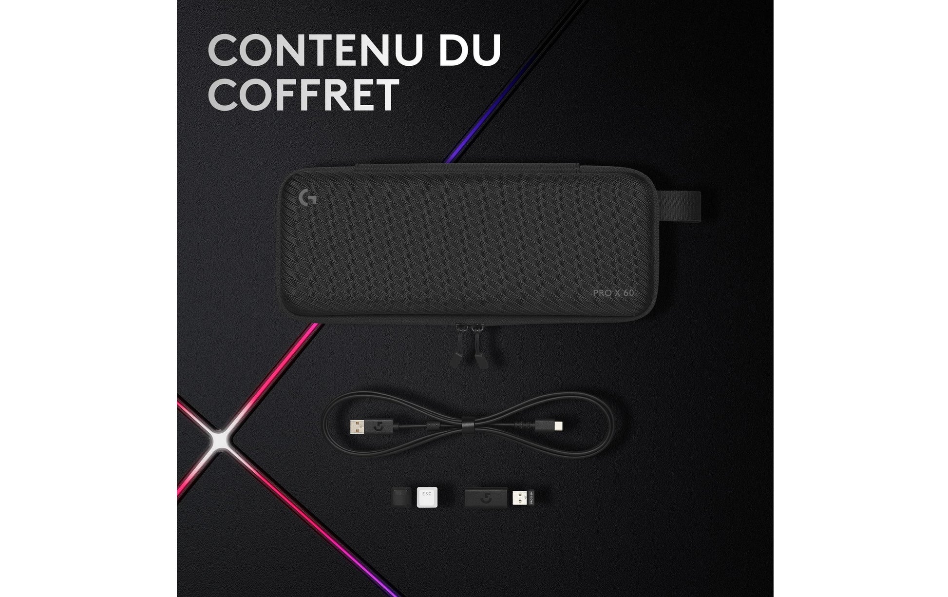 Logitech G PRO X 60 – Tastatur 60% – Mechanisch – Bluetooth & 2,4 GHz – QWERTZ (CH) – RGB – Schwarz