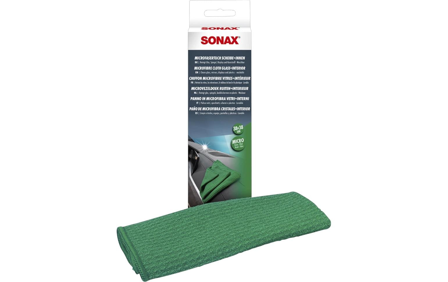 Sonax Mikrofasertuch PLUS – für Innenraum & Glas – Grün