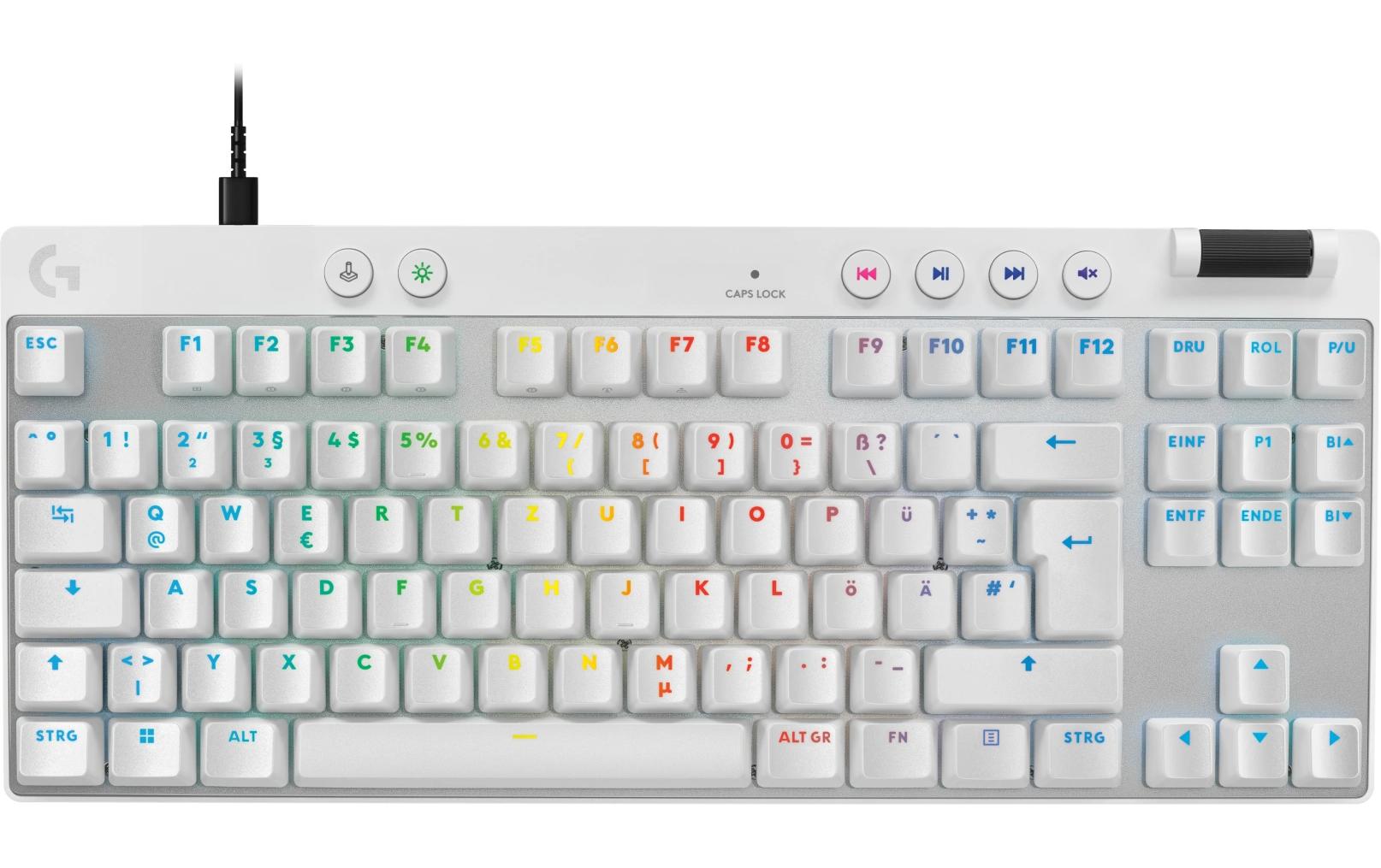 Logitech G PRO X TKL RAPID – Gaming-Tastatur TKL – Mechanisch, Beleuchtet – Kabelgebunden, USB-A – QWERTZ (CH)