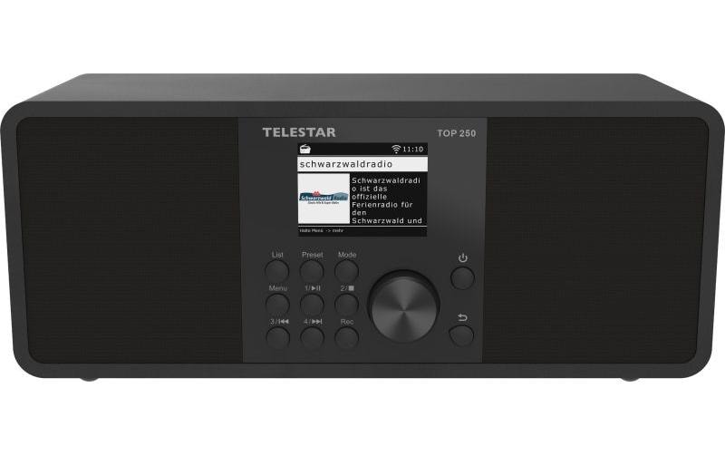 Telestar TOP 250 – DAB-/Internetradio – Tischradio – DAB+, UKW, Internetradio, USB, Bluetooth, WLAN – Schwarz