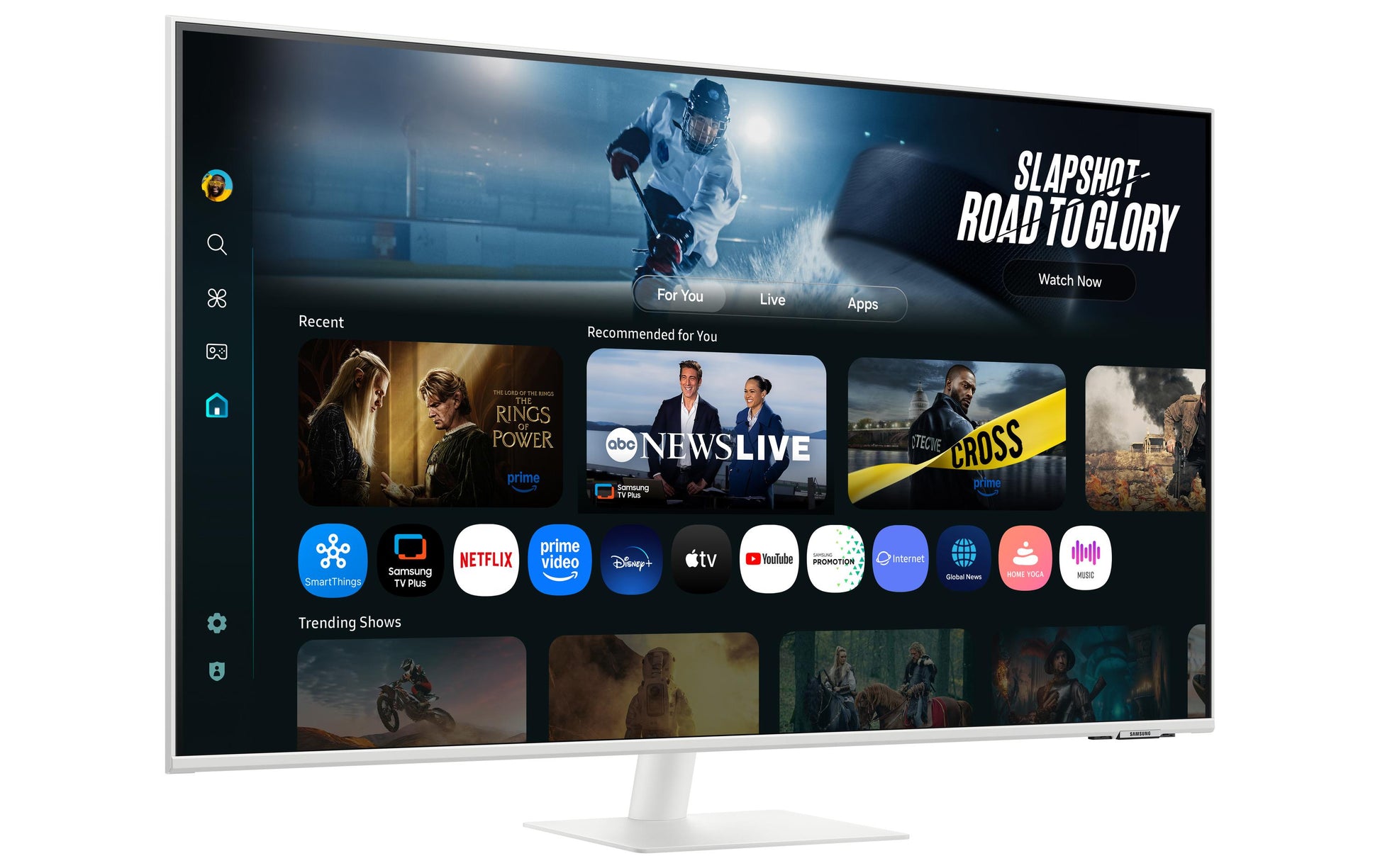 Samsung M70F – Monitor, 4K, HDR10, Smart Monitor, Weiss