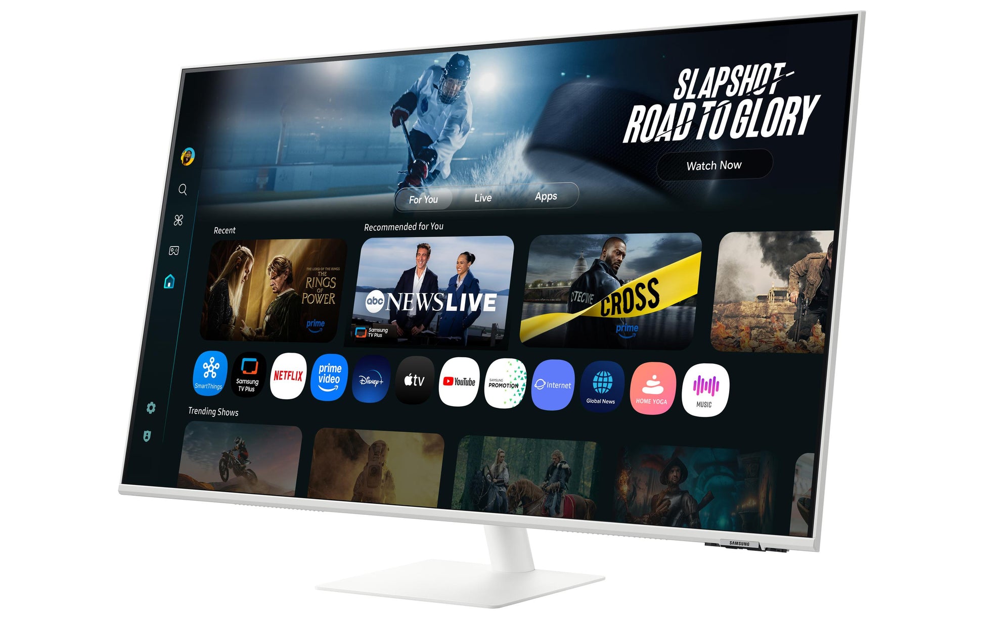 Samsung M70F – Monitor, 4K, HDR10, Smart Monitor, Weiss