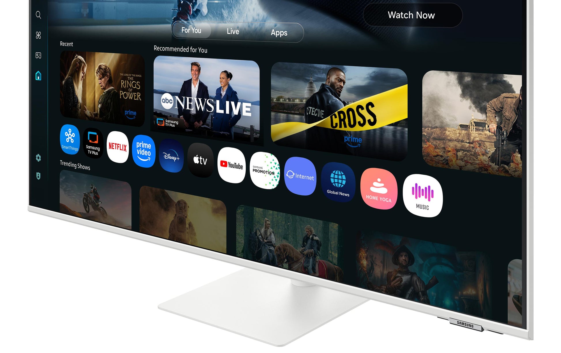 Samsung M70F – Monitor, 4K, HDR10, Smart Monitor, Weiss