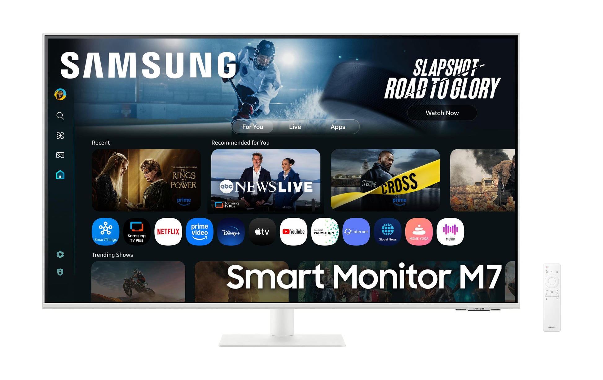 Samsung M70F – Monitor, 4K, HDR10, Smart Monitor, Weiss