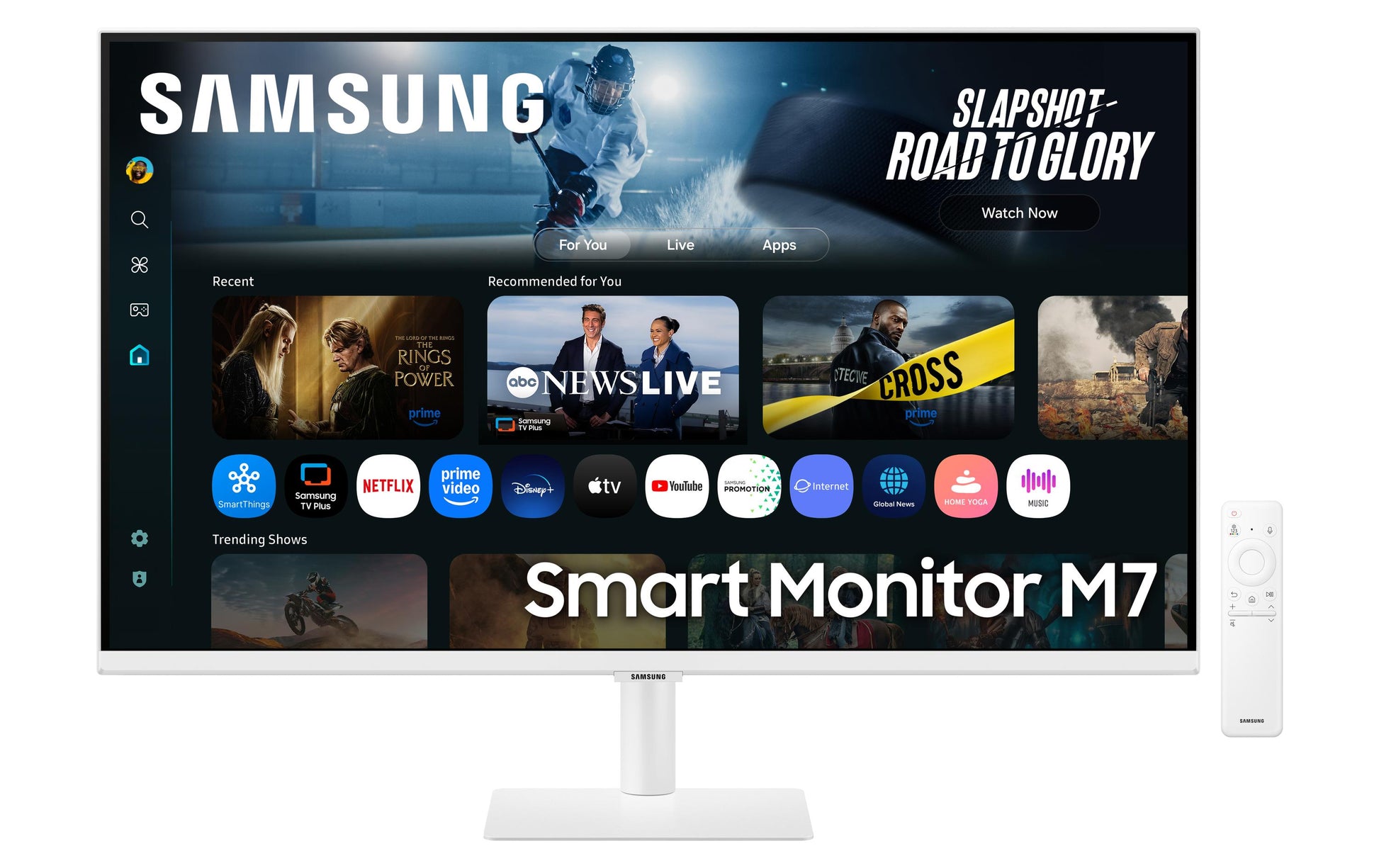 Samsung M70F – Monitor, 4K, HDR10, Smart, Weiss