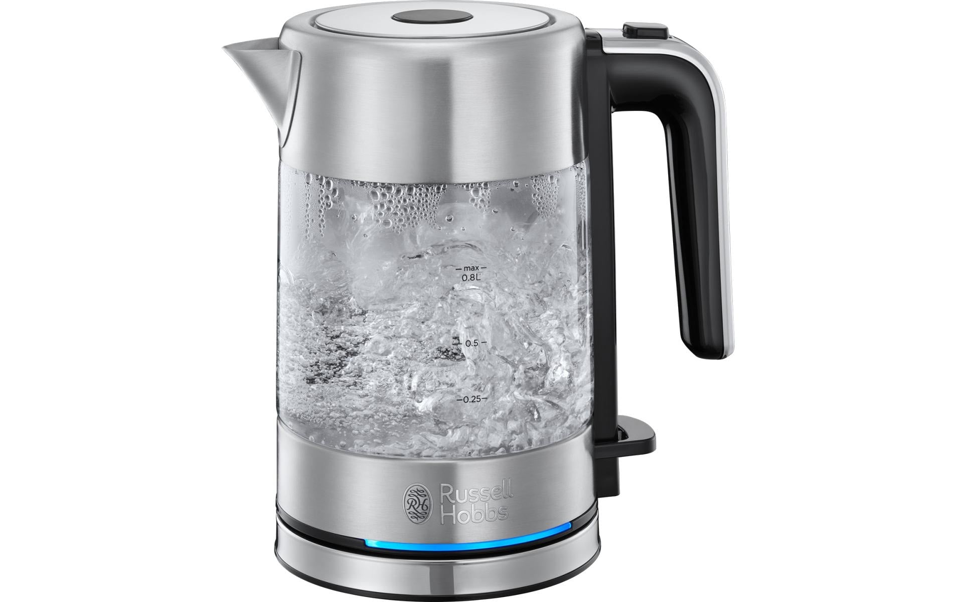 Russell Hobbs Wasserkocher – 0,8 l, Glas/Edelstahl, 24191-70