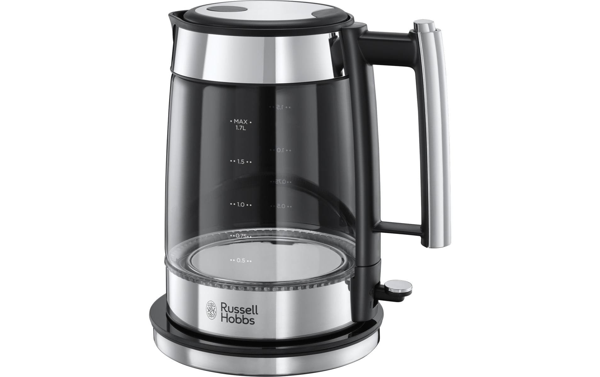 Russell Hobbs Wasserkocher – 1,7 l, Edelstahl, Schwarz