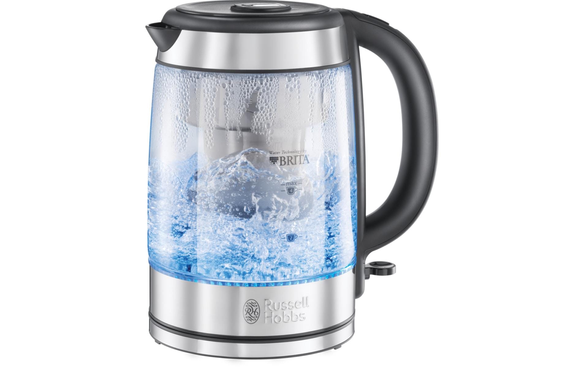 Russell Hobbs Wasserkocher – 1,5 l, Glas/Edelstahl, 20760-57