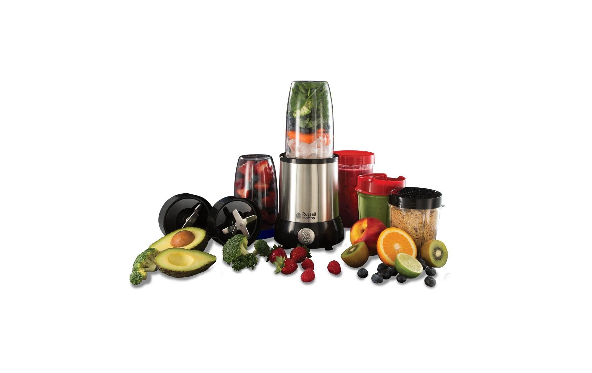 Russell Hobbs Smoothie-Mixer Nutri Boost 23180-56 – 0,7 l, 700 W, To-Go – schwarz/silber