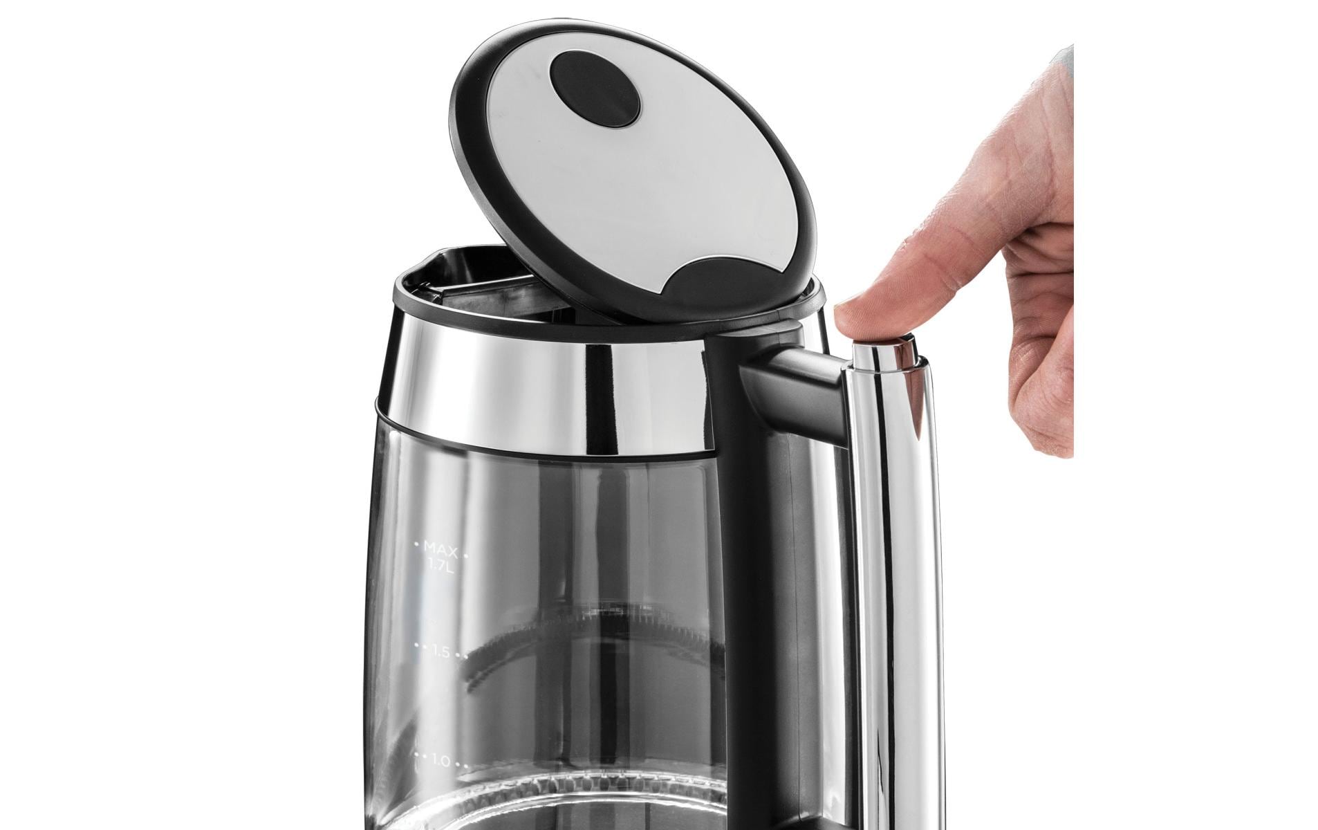 Russell Hobbs Wasserkocher – 1,7 l, Edelstahl, Schwarz