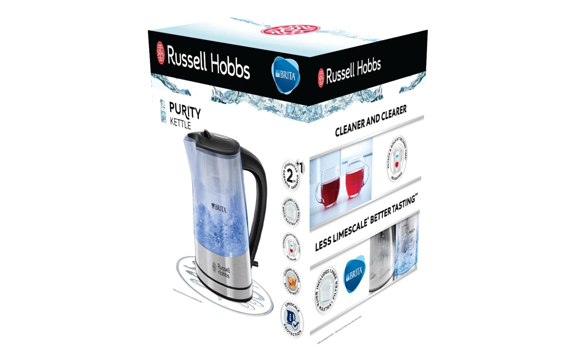Russell Hobbs Wasserkocher – 1,5 l, Edelstahl, 22850-70