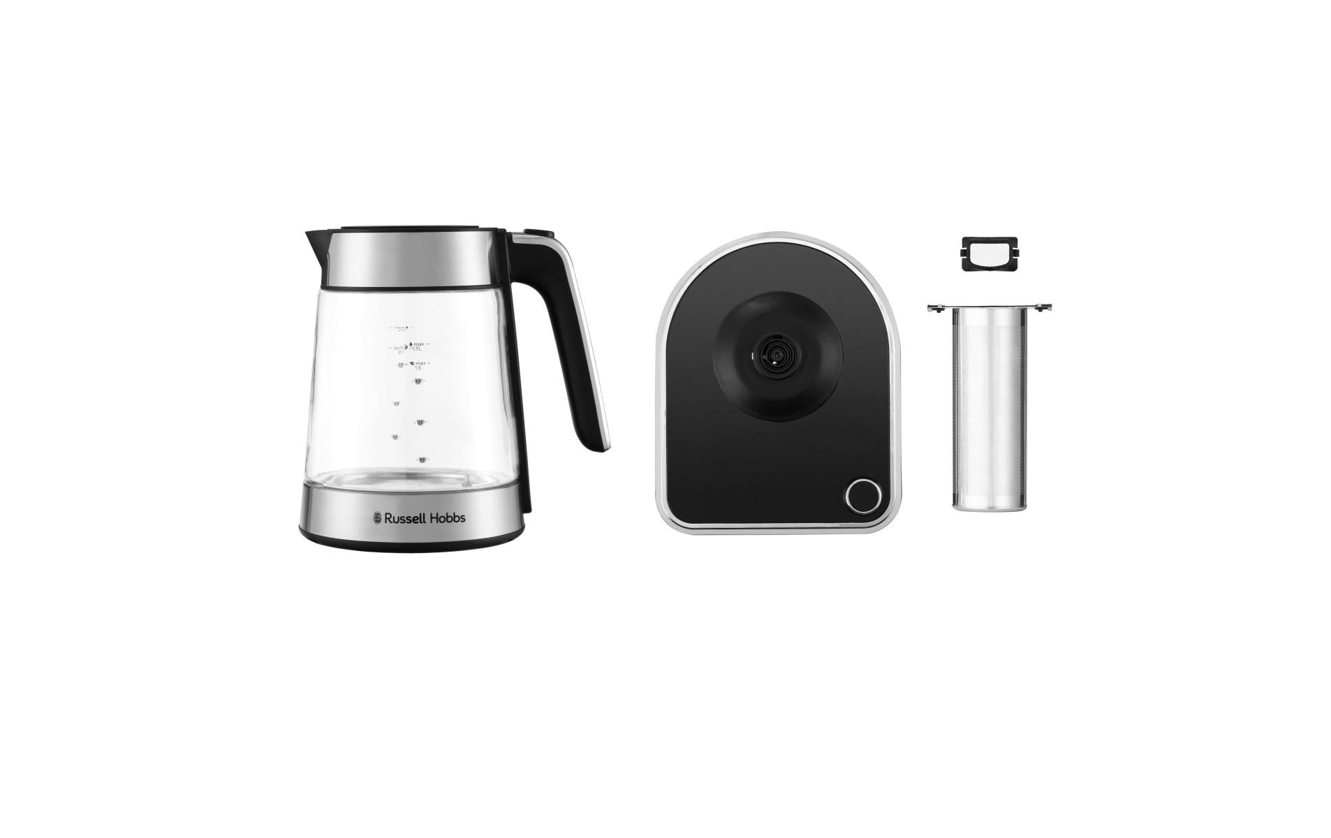 Russell Hobbs Wasserkocher – 1,7 l, mit Temperaturwahl, Glas, 26200-70