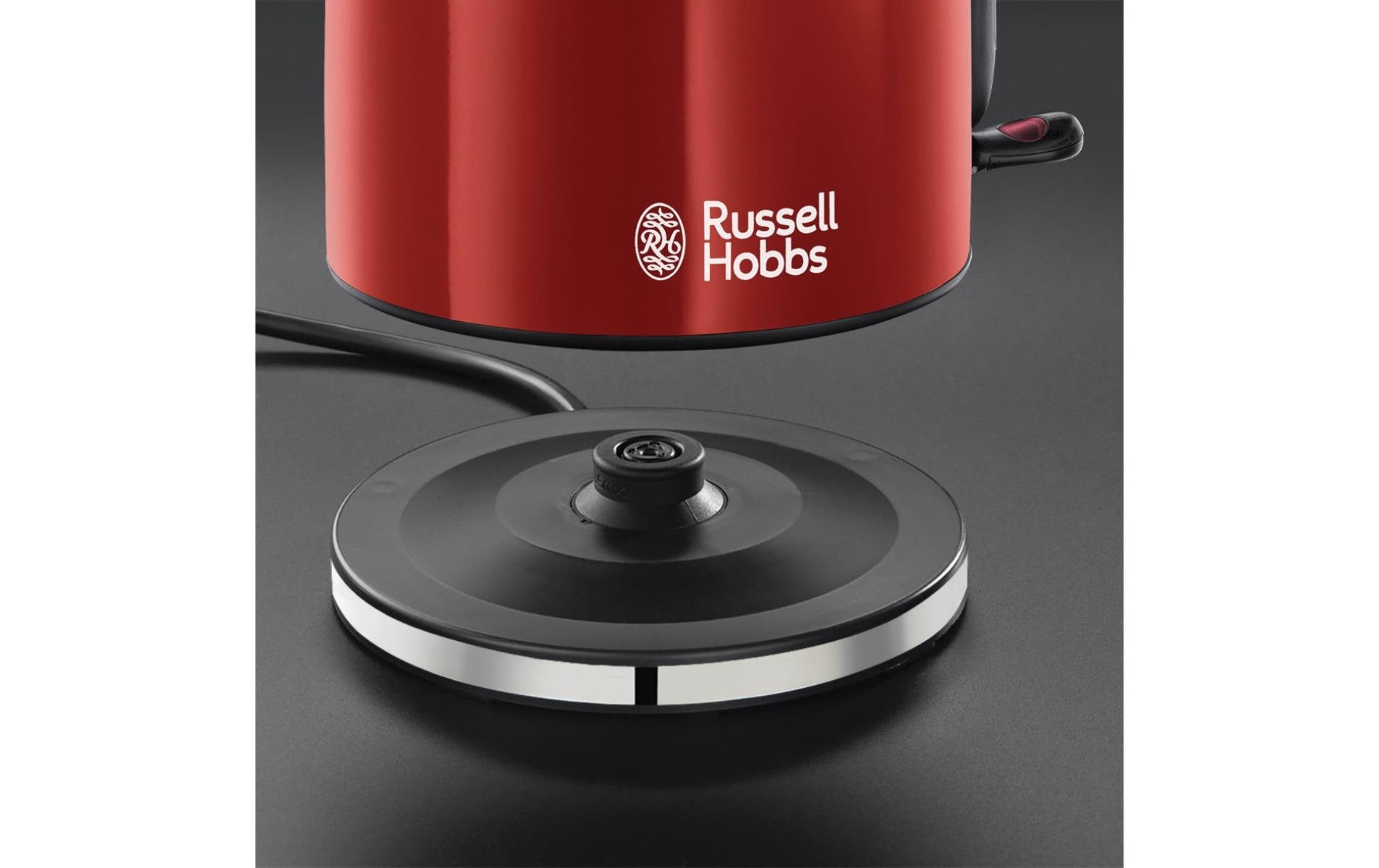 Russell Hobbs Wasserkocher – 1,7 l, Edelstahl, Rot, 20412-70