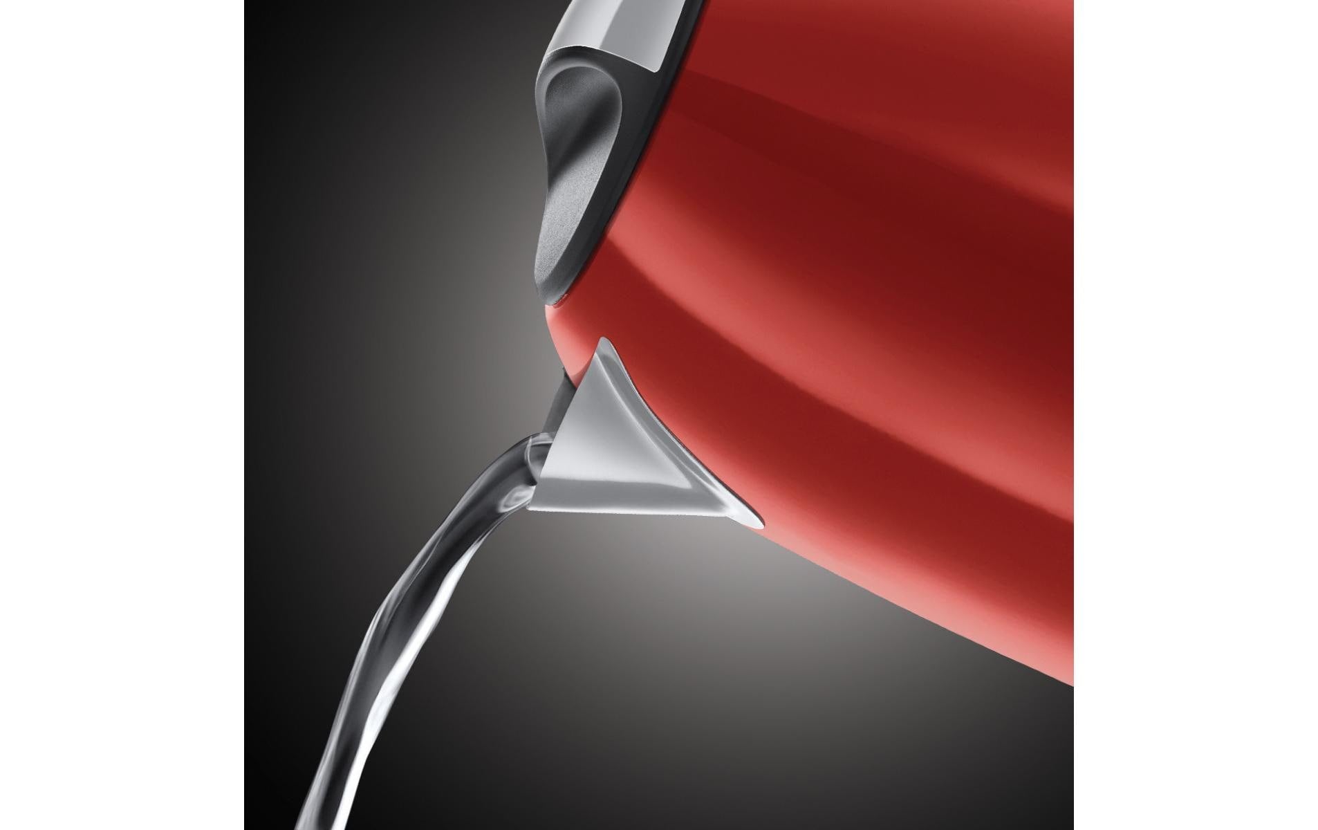 Russell Hobbs Wasserkocher – 1,7 l, Edelstahl, Rot, 20412-70